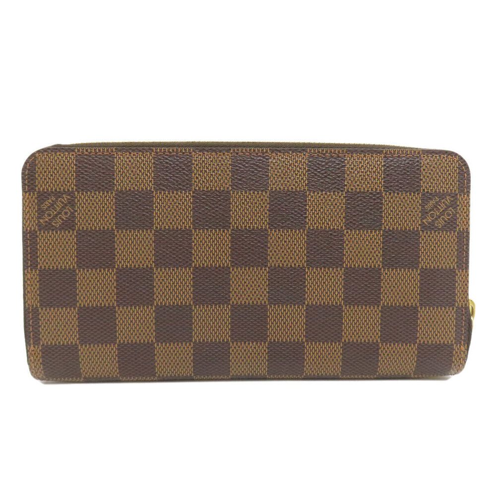 Louis Vuitton Zippy Wallet Long Coin Purse Damier Canvas Brown